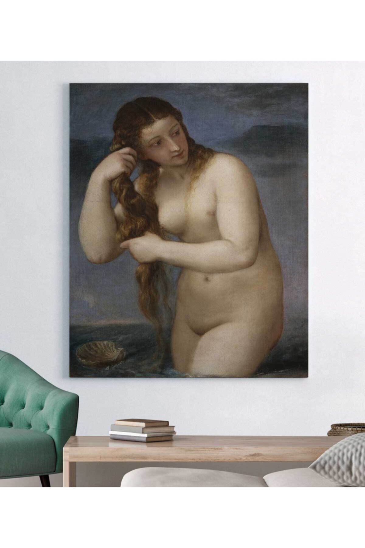 Tiziano Vecellio Venus Anadyomene Kanvas Tablo