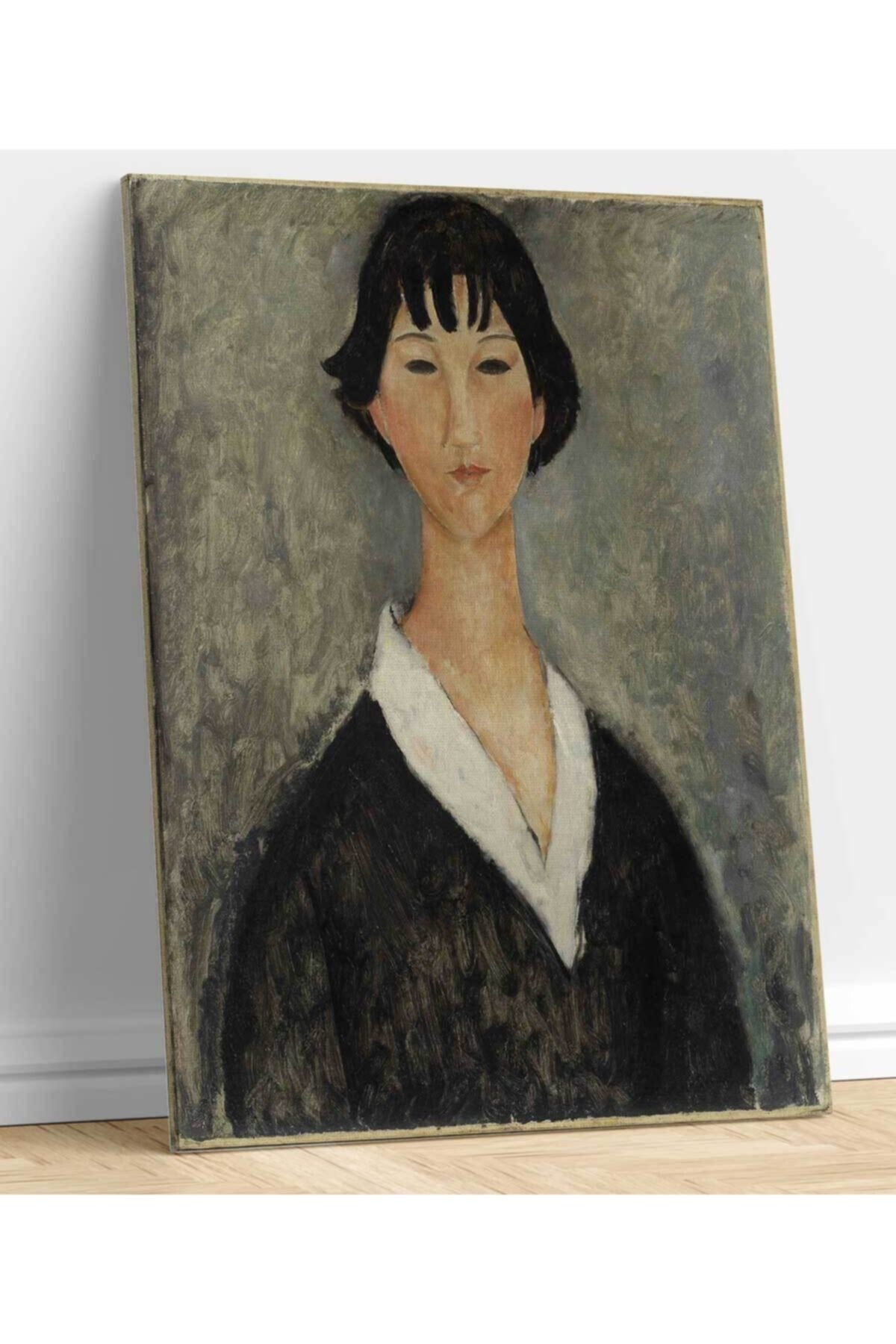 Amadeo Modigliani Koyu Saçlı Kız Kanvas Tablo