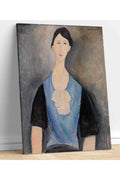 Amadeo Modigliani Mavili Genç Kadın Kanvas Tablo