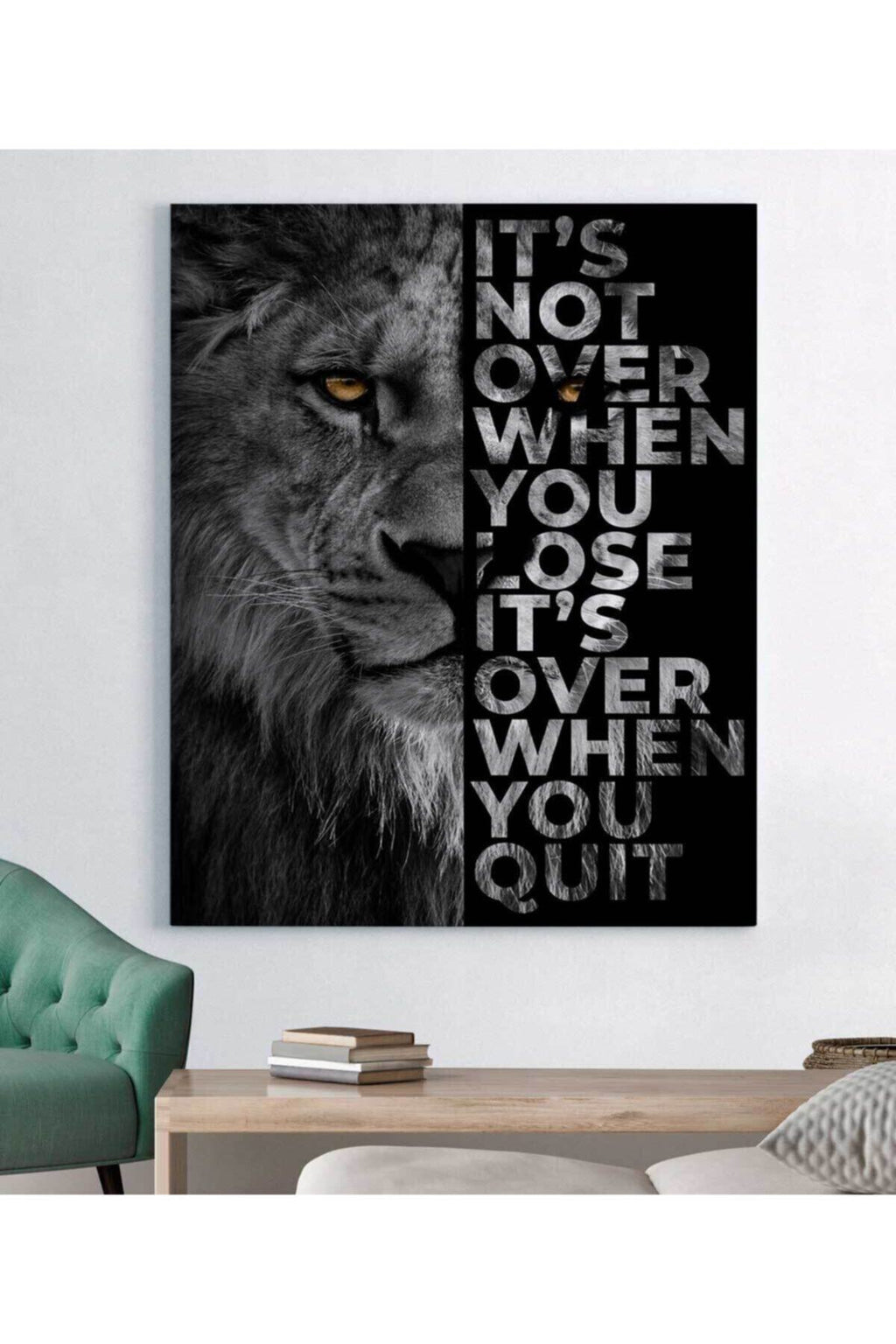 Aslan Mektup Motivasyon Kanvas Tablo