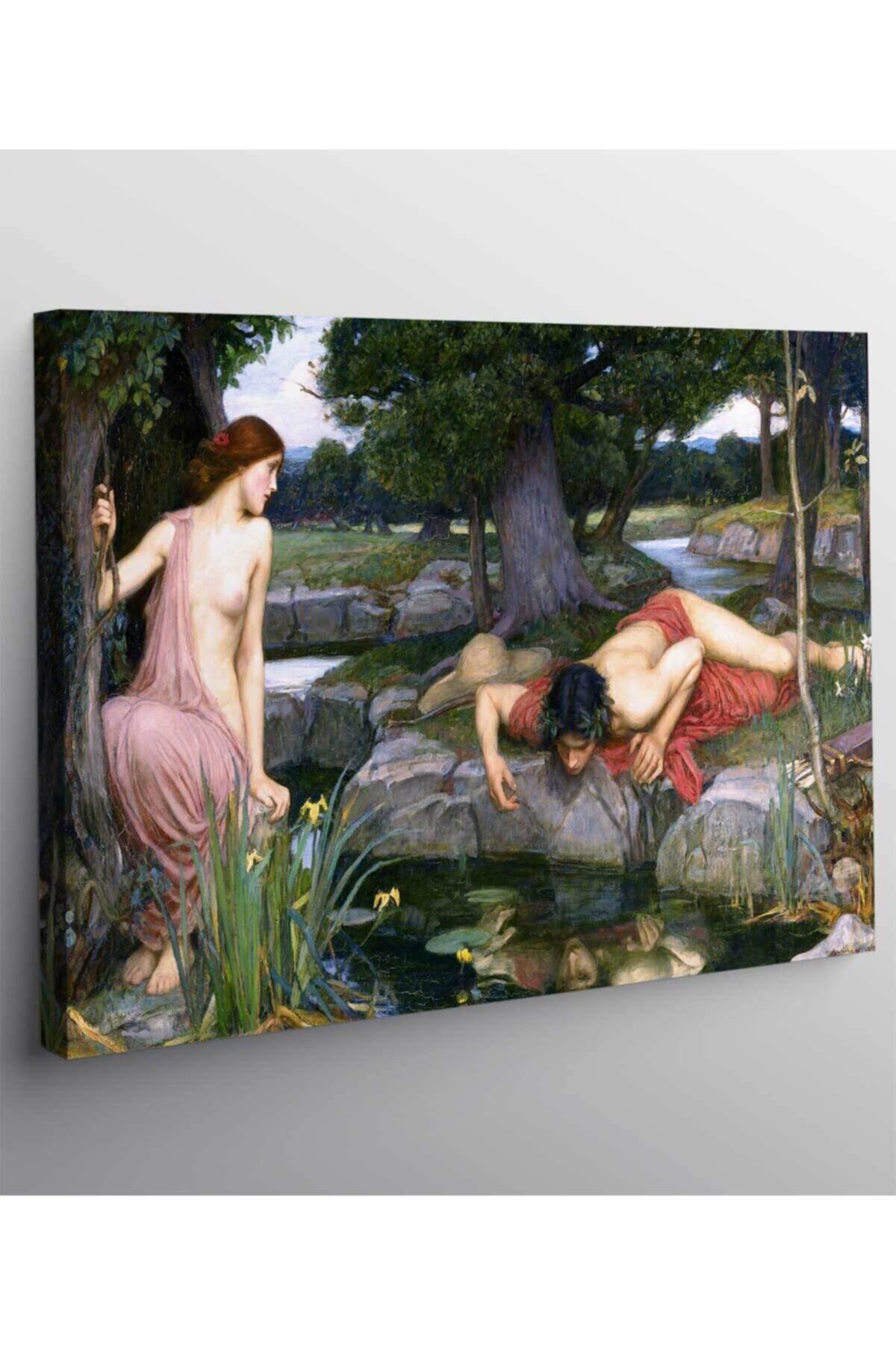 John William Waterhouse Echo Ve Narcissus Kanvas Tablo