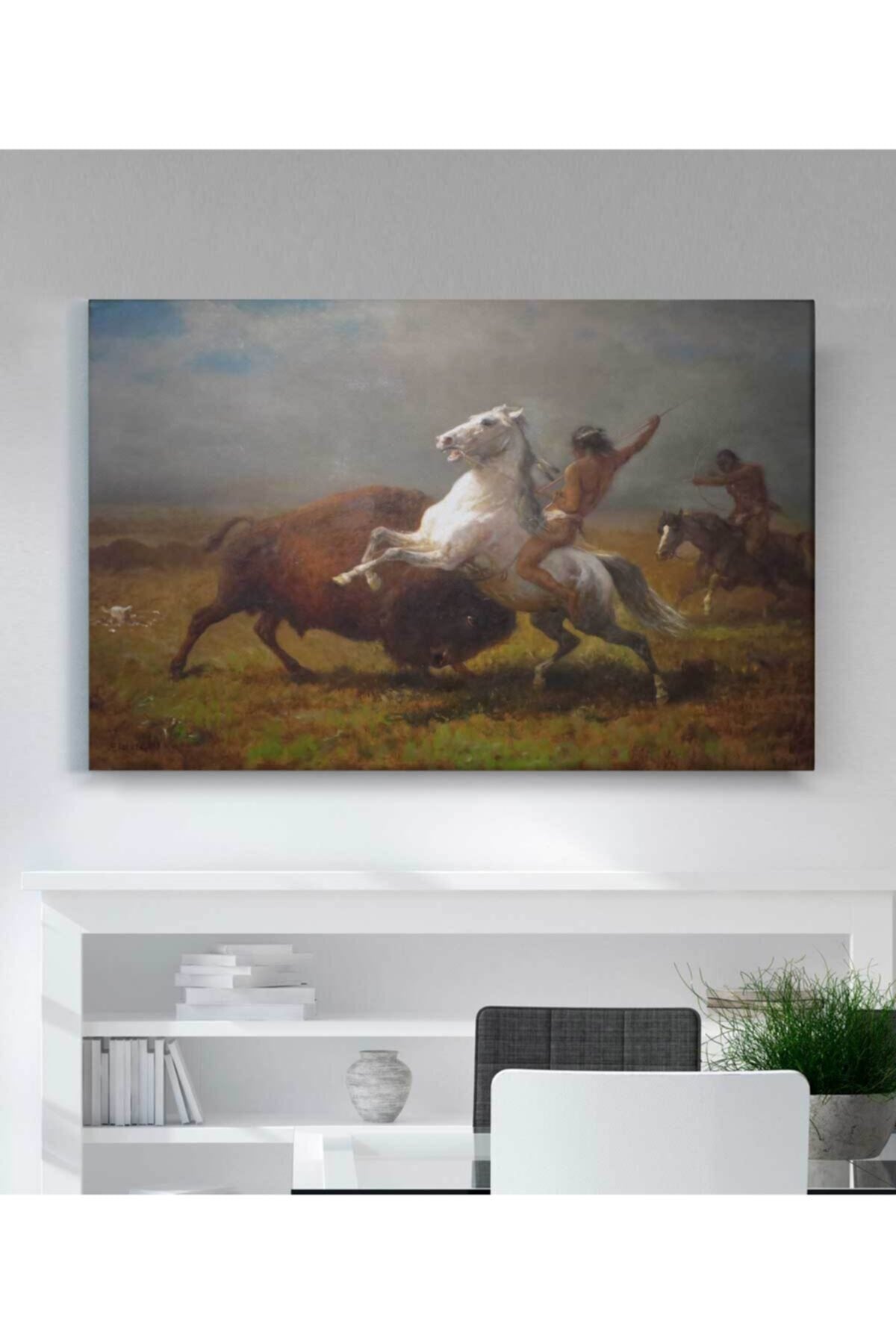 Albert Bierstadt-buffalo'nun Sonuncusu Kanvas Tablo