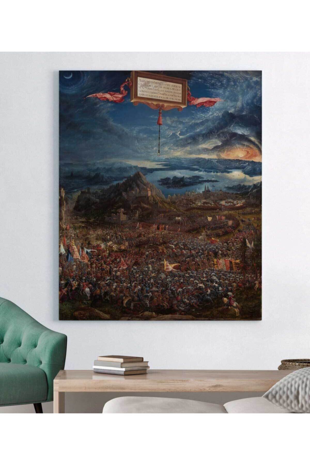 Albrecht Altdorfer Büyük Iskender Issos Savaşı Kanvas Tablo