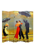 Jack Vettriano 5 Kanatlı Oda Bölücü Çift Taraflı Kanvas Paravan