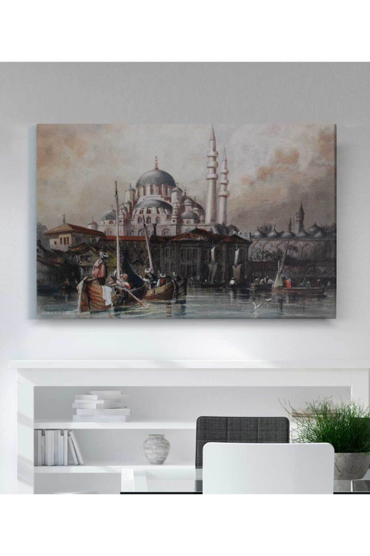 Siyah Beyaz Görünümlü Osmanlı Kanvas Tablo