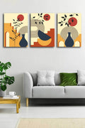 Soyut Modern Minimal Kanvas Tablosu 3'lü Canvas Tablo Seti Ev, Oturma Odası Yatak Odası