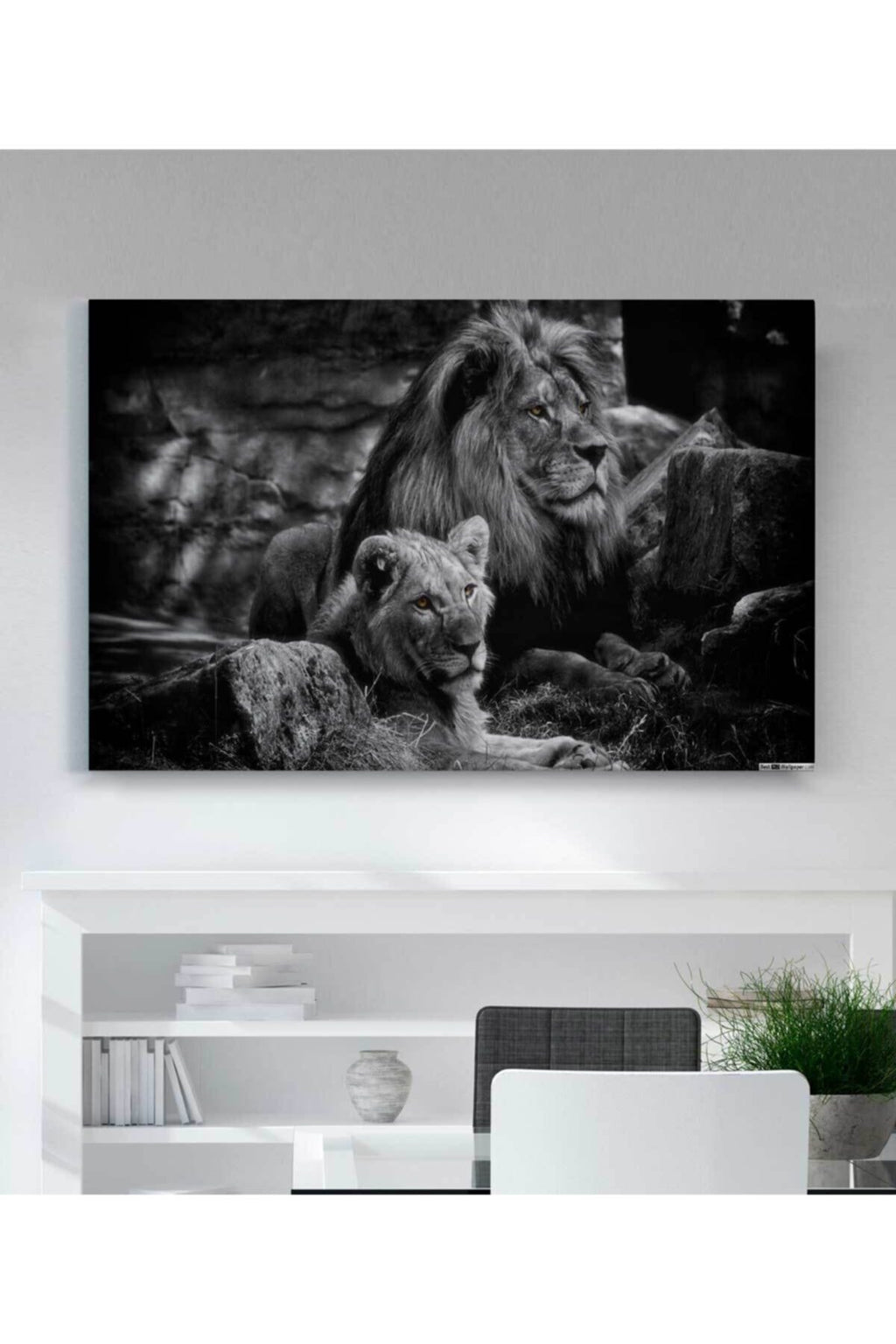 Aslan Leopar Kanvas Tablo