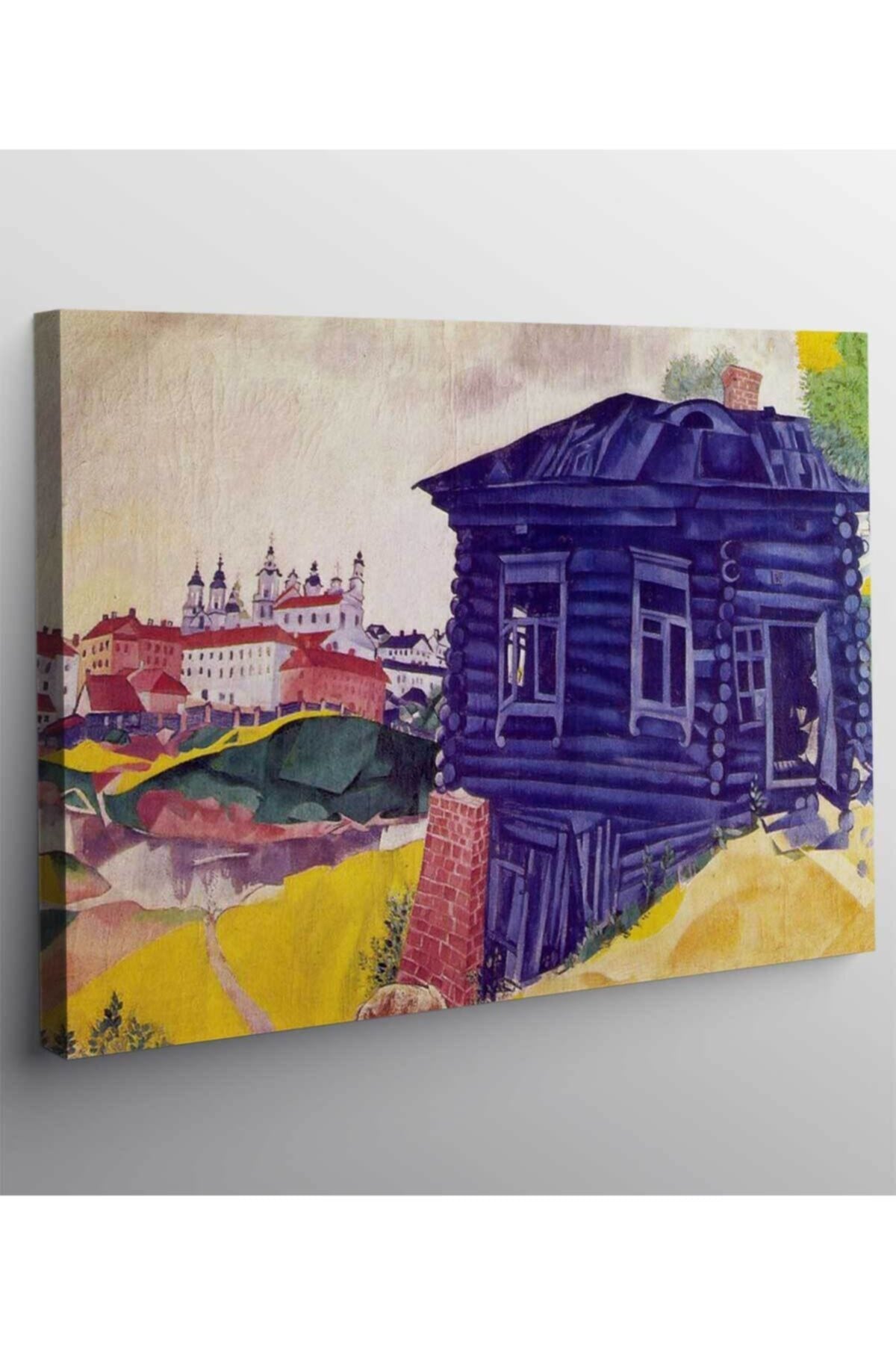 Marc Chagall Mavi Ev Kanvas Tablo