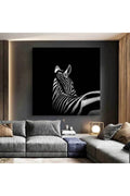 Zebra Siyah Beyaz Kanvas Tablo