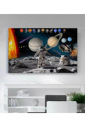 Astronot Ve Uzay Kanvas Tablo