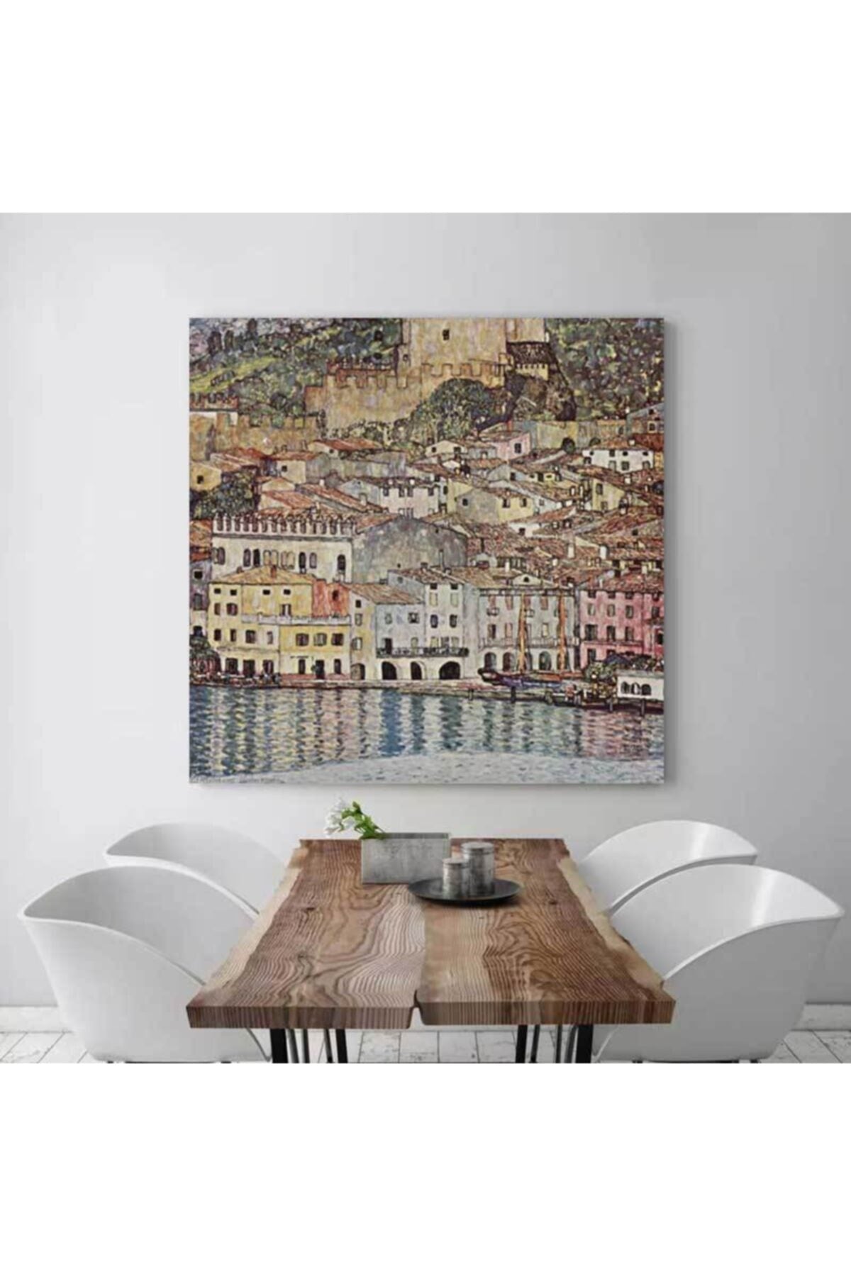 Gustav Klimt Bahçe Gölü Üzerinde Malcesine Kanvas Tablo