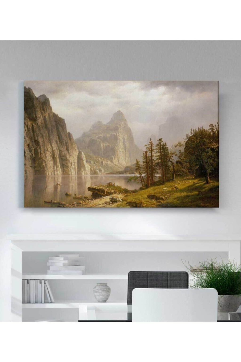 Albert Bierstadt Merced Nehri Yosemite Kanvas Tablo
