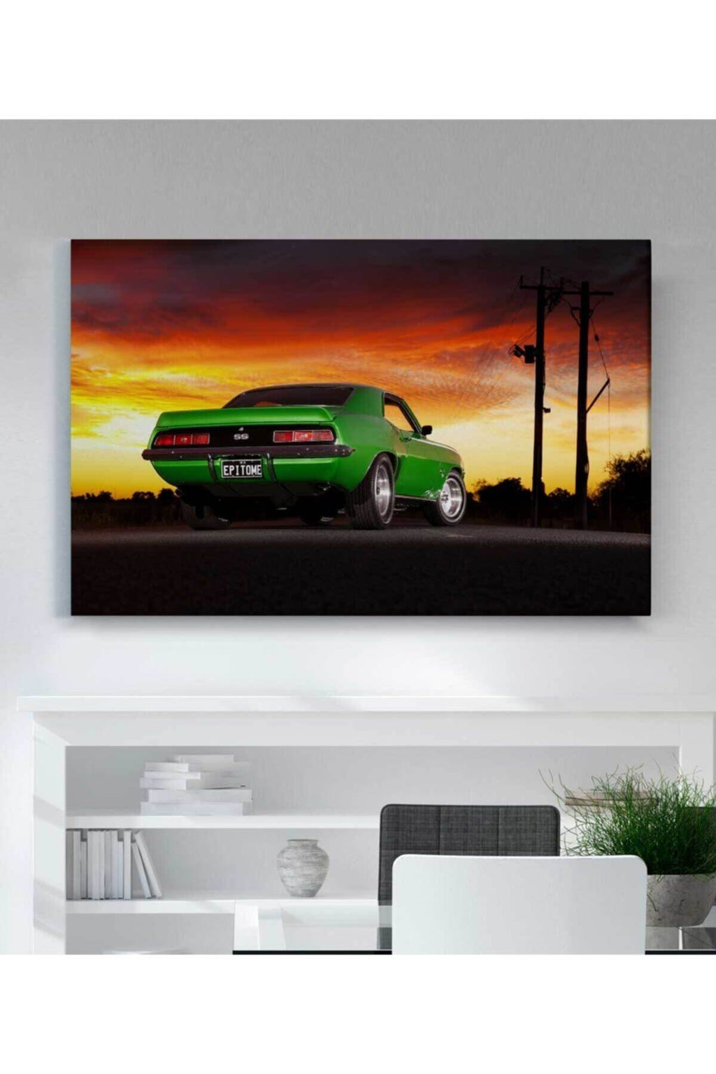 Chevrolet Camaro Araba Kanvas Tablo