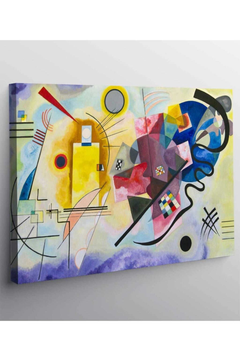 Wassily Kandinsky Sarı Kırmızı Ve Mavi Kanvas Tablo