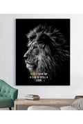 Aslan Motivasyon Kanvas Tablo