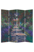 Claude Monet 4 Kanatlı Oda Bölücü Çift Taraflı Kanvas Paravan