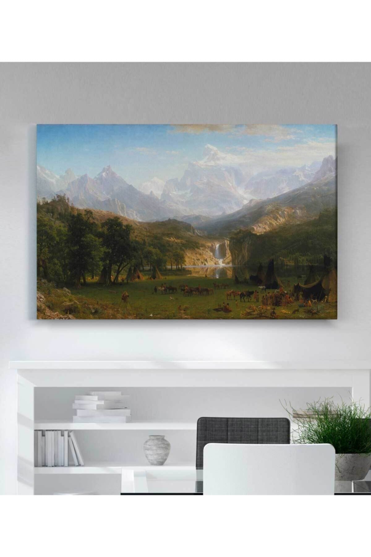Albert Bierstadt Rocky Dağları Lander Zirvesi Kanvas Tablo
