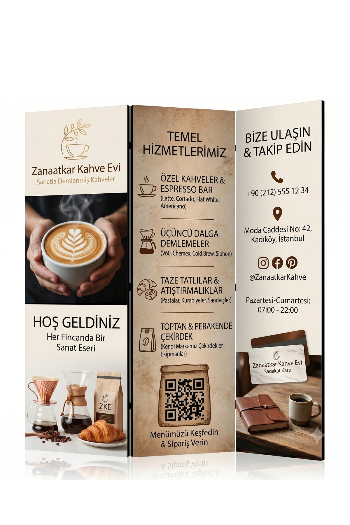 Kişiye Özel Kanvas Paravan 3 Kanat