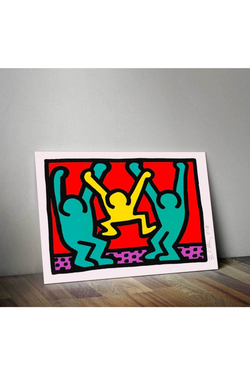 Keith Haring Mutlu Aile Kanvas Tablo