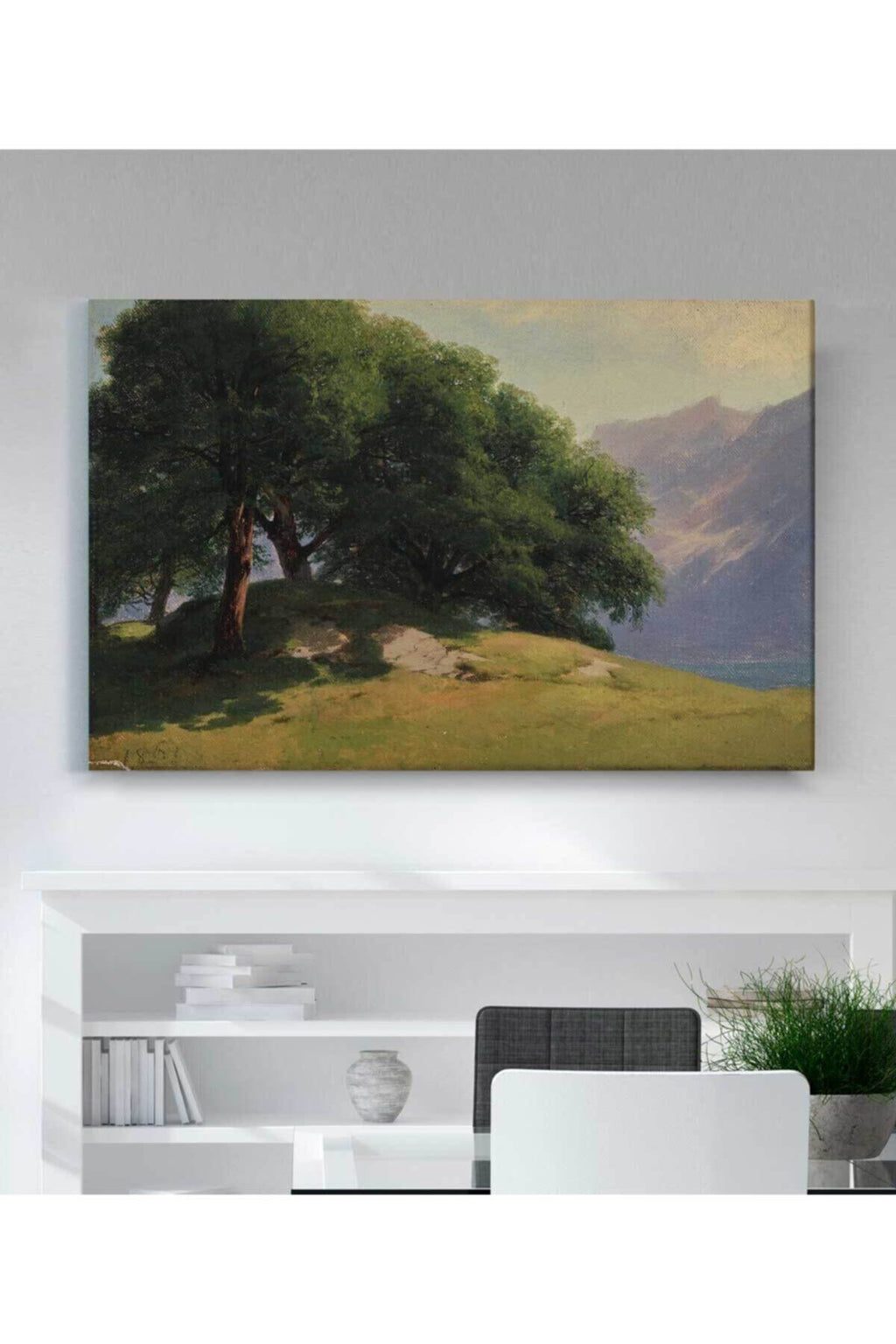 Alexandre Calame Ceviz Ağaçları Kanvas Tablo
