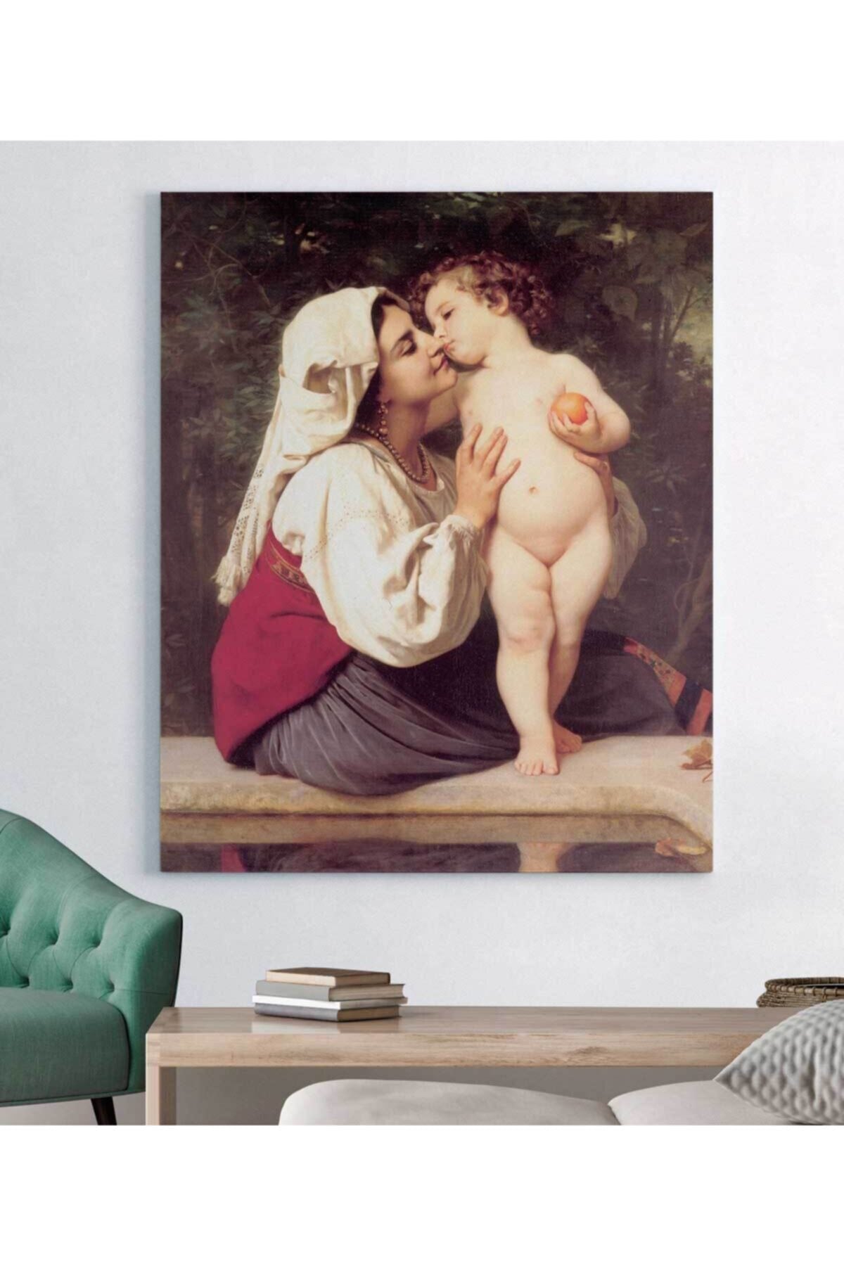 William Adolphe Bouguereau Öpücük Kanvas Tablo