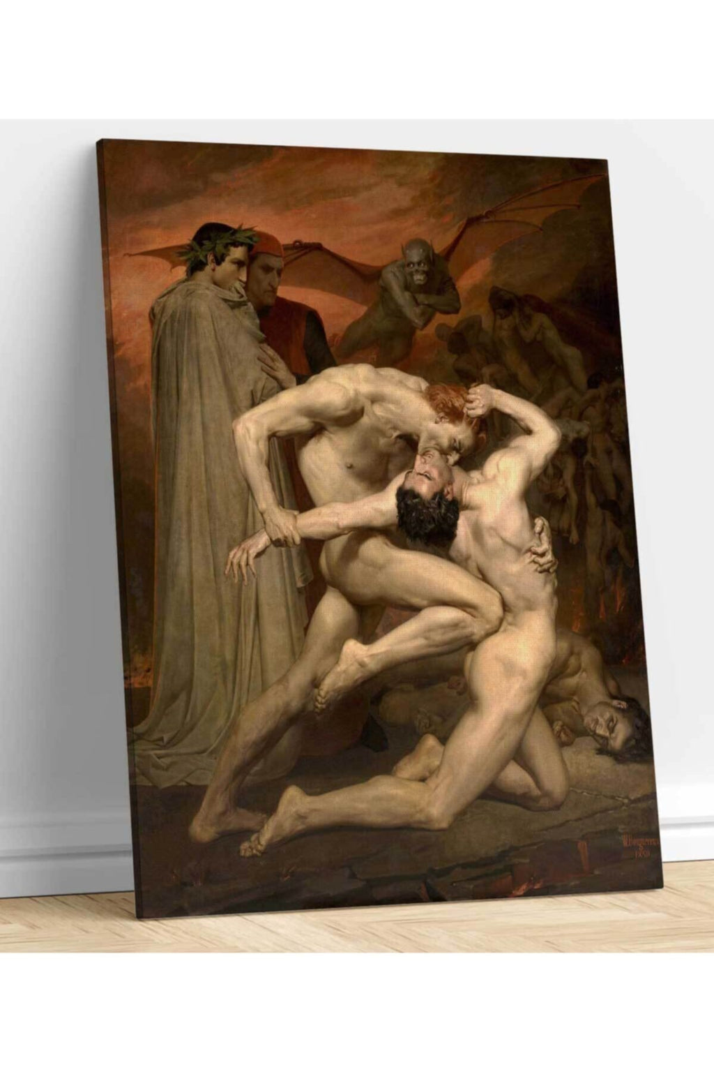 William Bouguereau - Dante And Virgile Kanvas Tablo