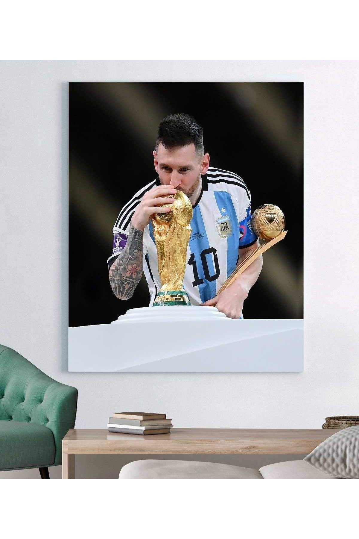 Fifa Dünya Kupası Katar 2022 - Messi Kanvas Tablosu