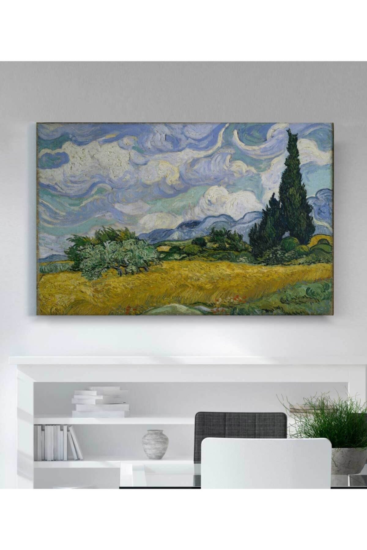 Vincent Van Gogh Selvi Ağaçlı Buğday Tarlası