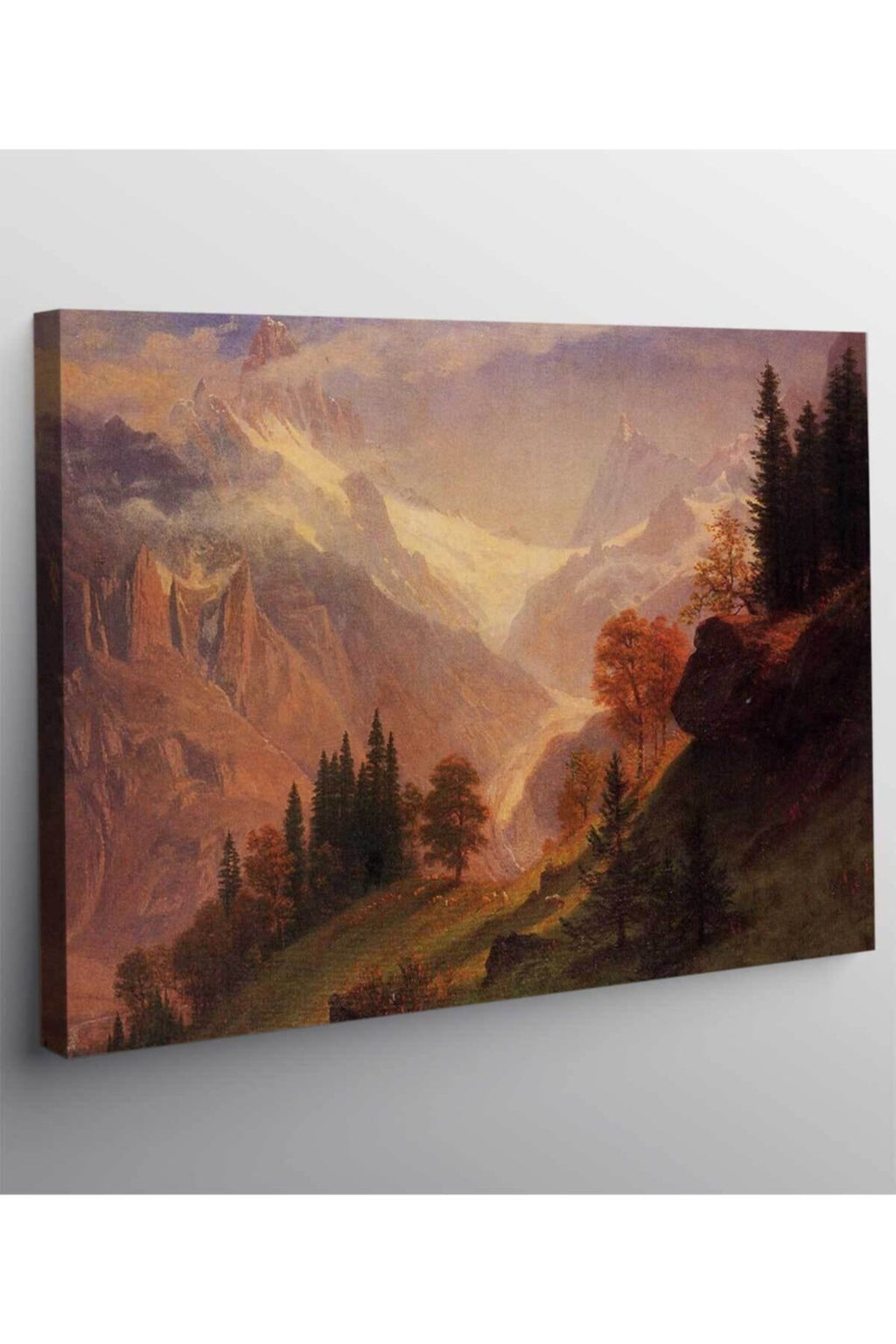 Albert Bierstadt Grindelwald'ın Görünümü Kanvas Tablo