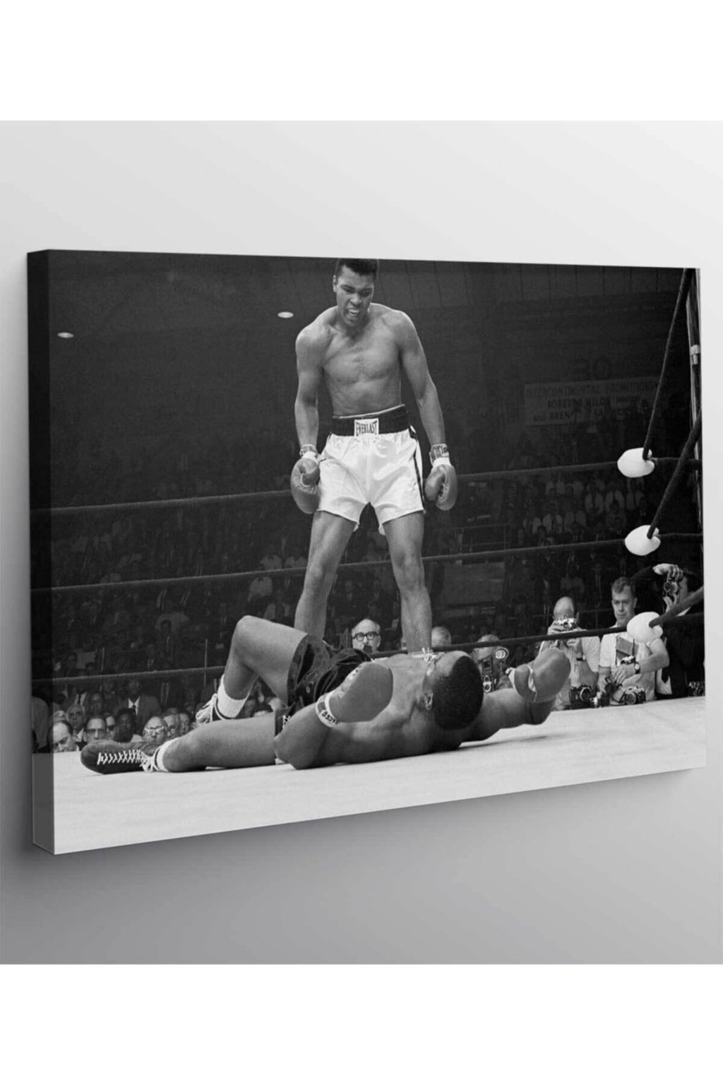 Siyah Beyaz Muhammed Ali Kanvas Tablo
