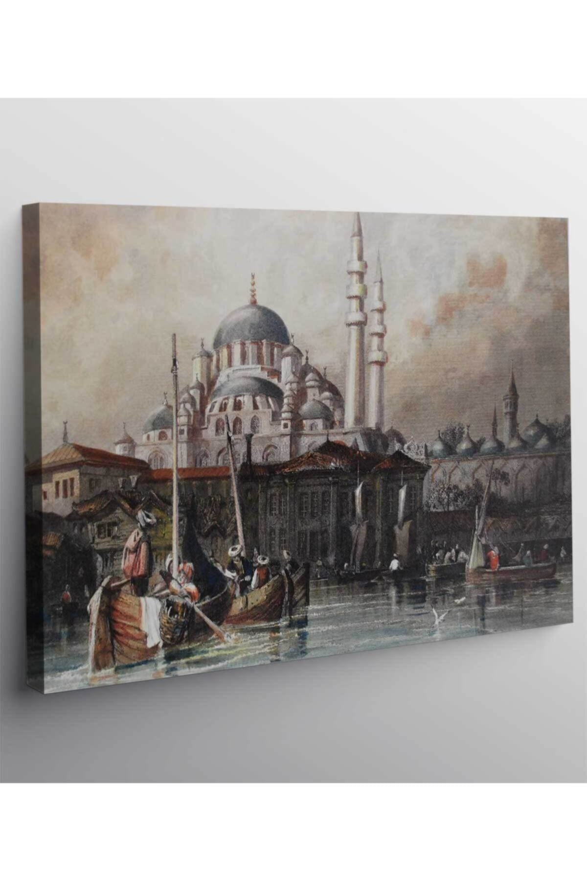 Siyah Beyaz Görünümlü Osmanlı Kanvas Tablo