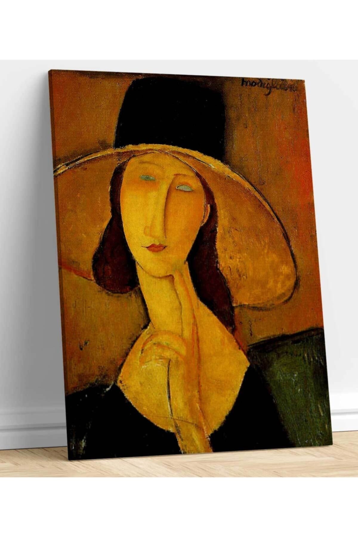 Amedeo Modigliani Şapkalı Kadın Kanvas Tablo