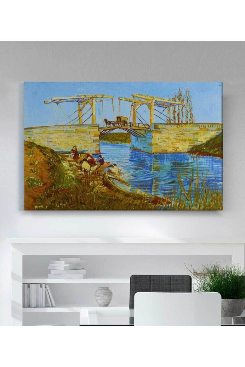 Vincent Van Gogh The Langlois Bridge At Arles With Women Washing