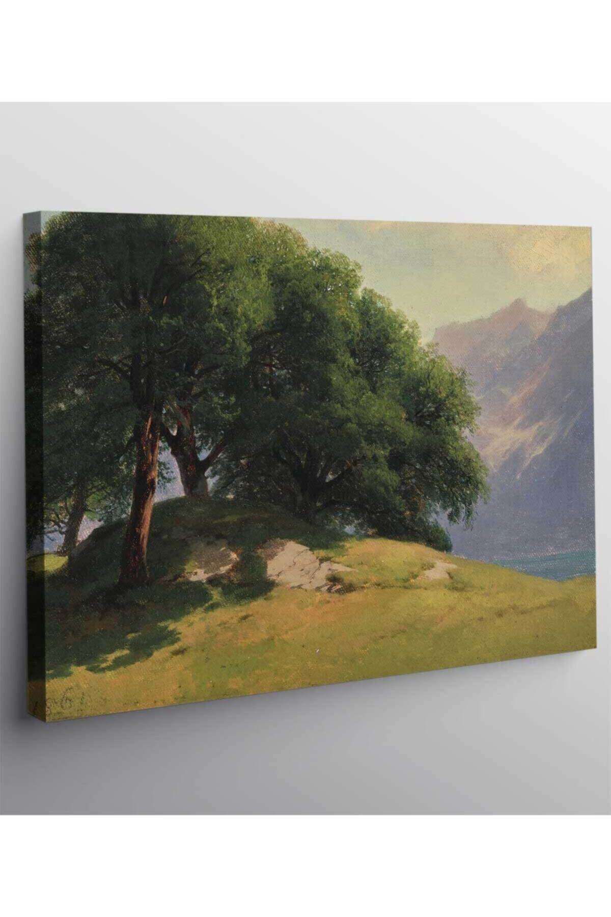 Alexandre Calame Ceviz Ağaçları Kanvas Tablo