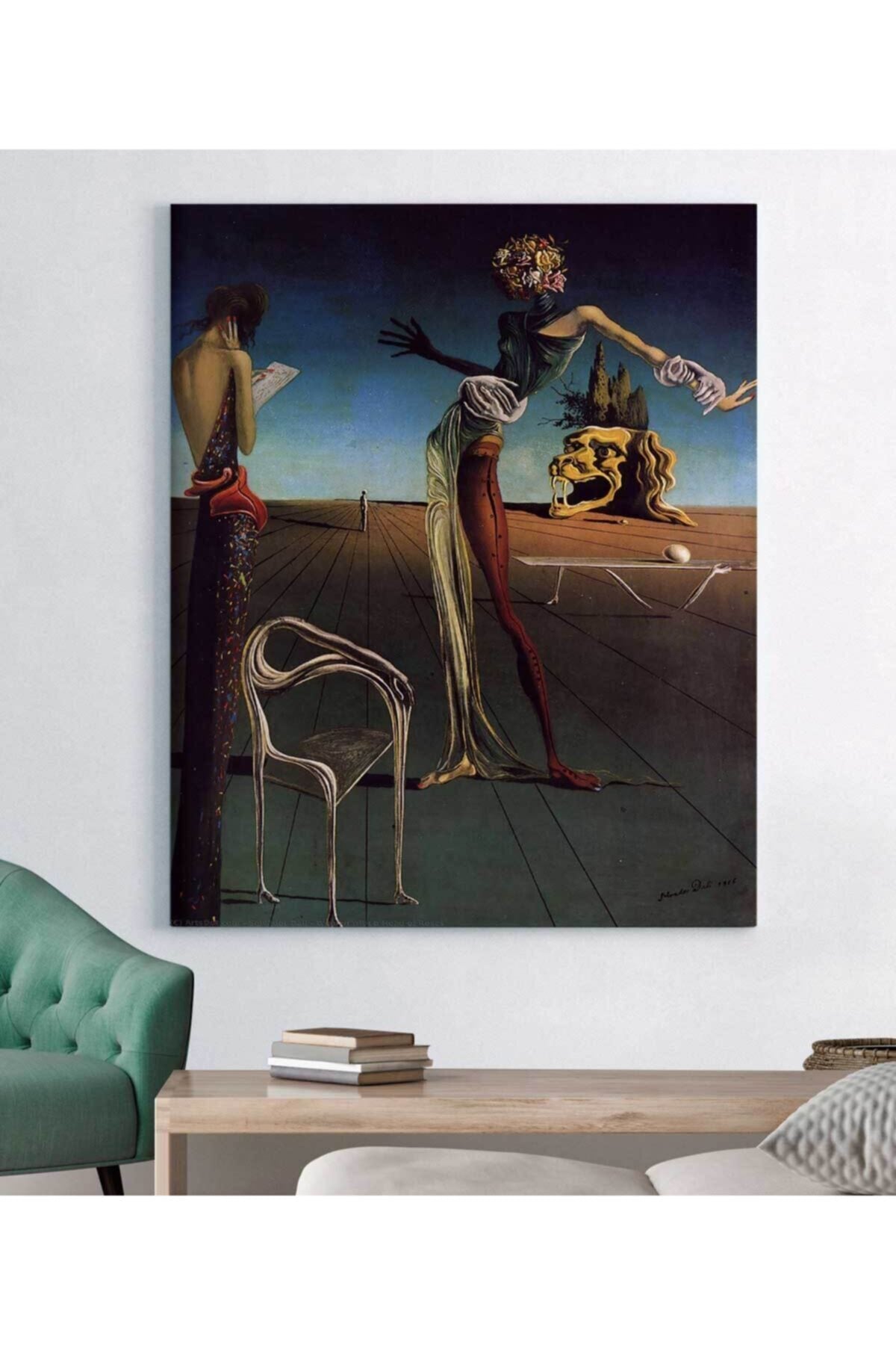 Salvador Dali Women With A Head Of Rose Kanvas Tablo
