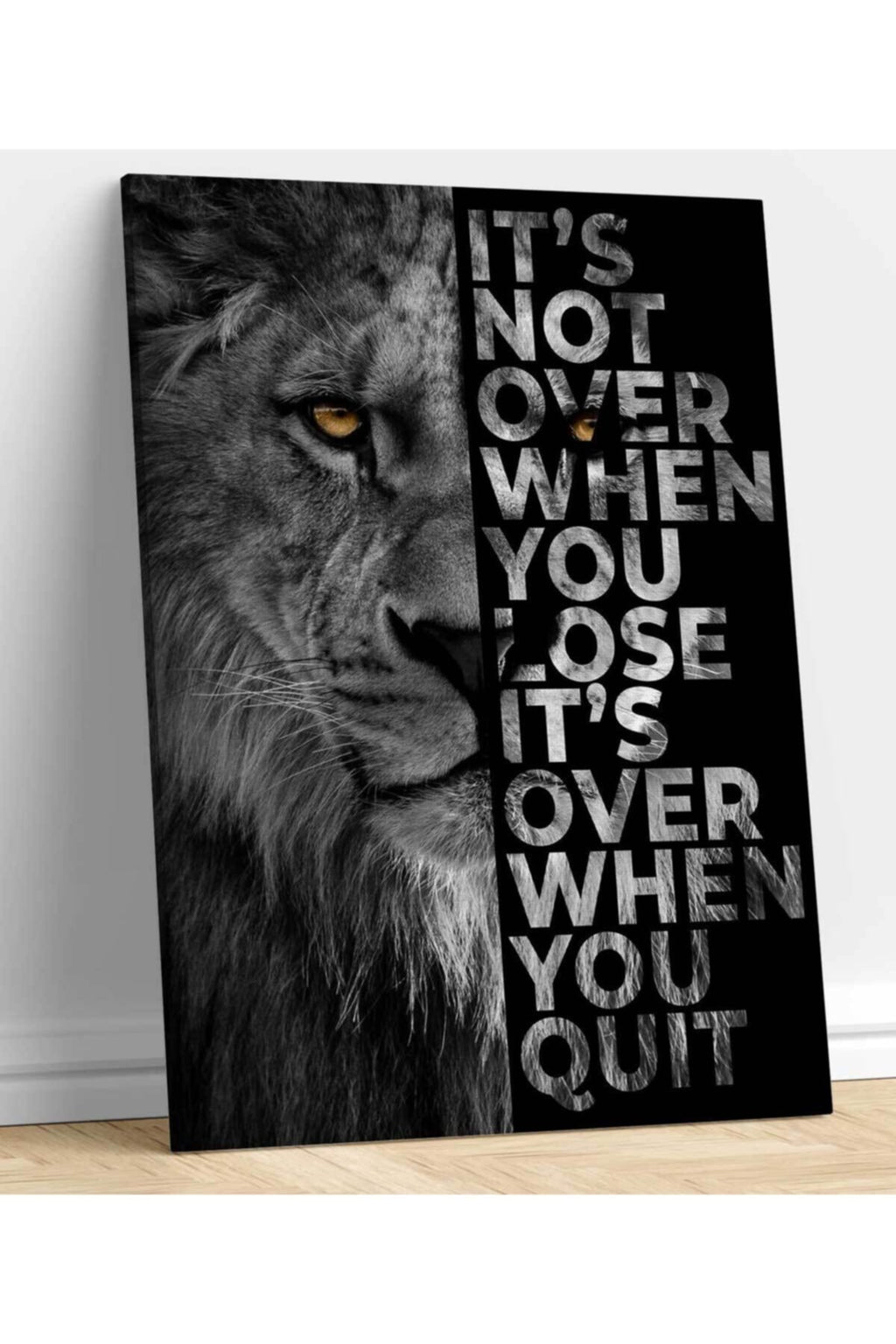 Aslan Mektup Motivasyon Kanvas Tablo
