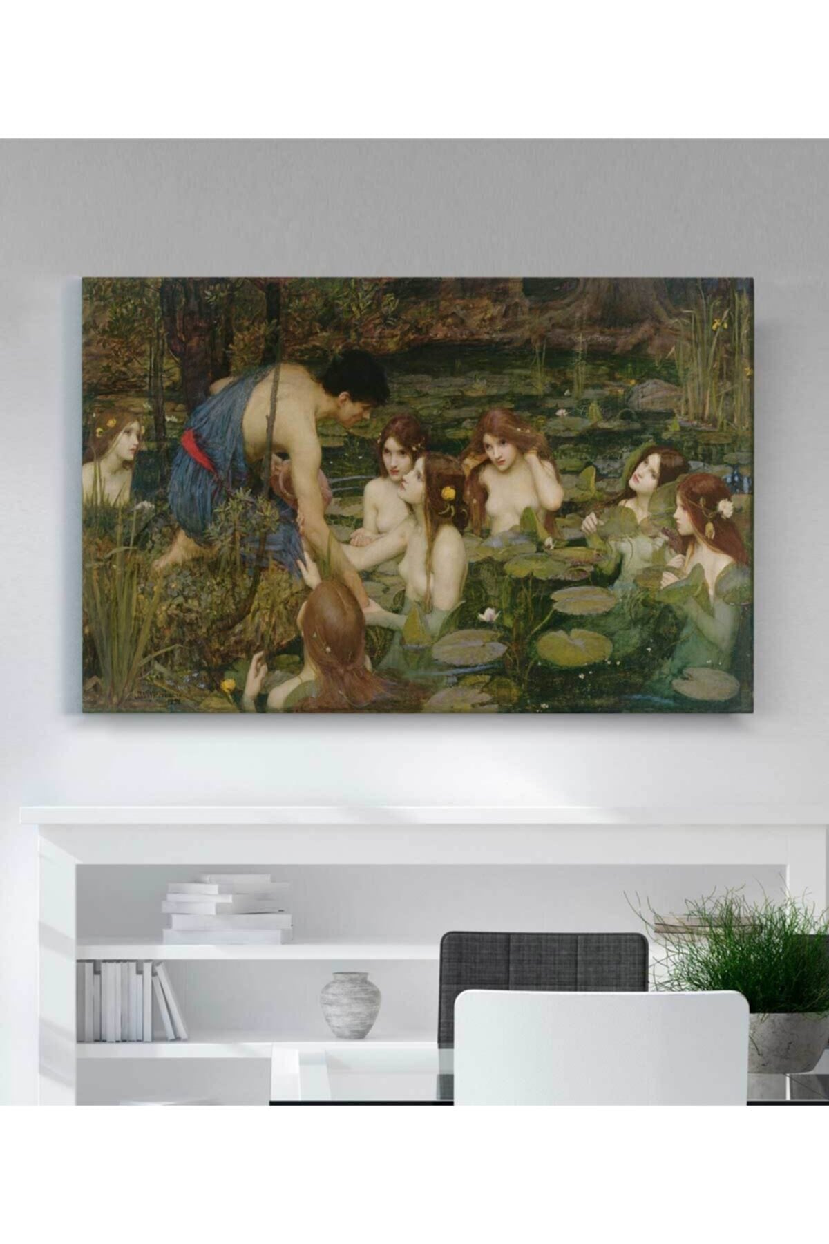 John William Waterhouse-hylas Ve Periler Kanvas Tablo