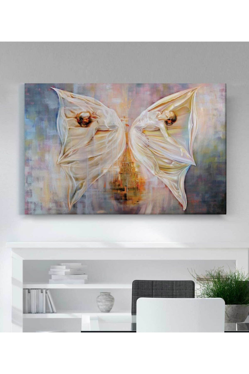 Kelebek Ve Sanat Kanvas Tablo