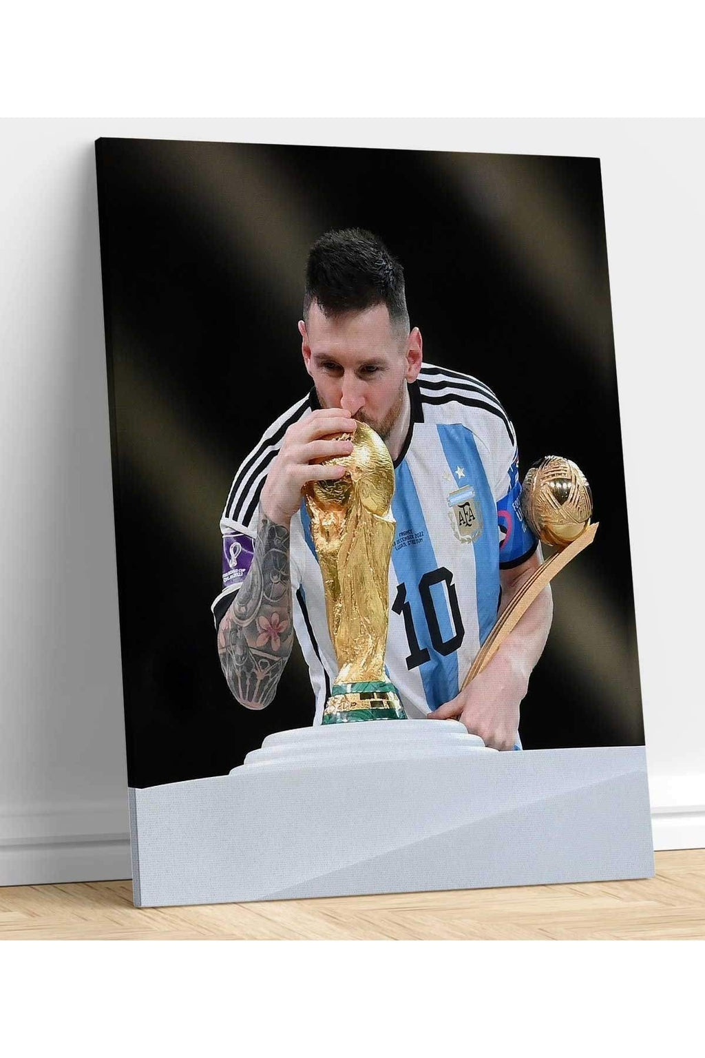 Fifa Dünya Kupası Katar 2022 - Messi Kanvas Tablosu