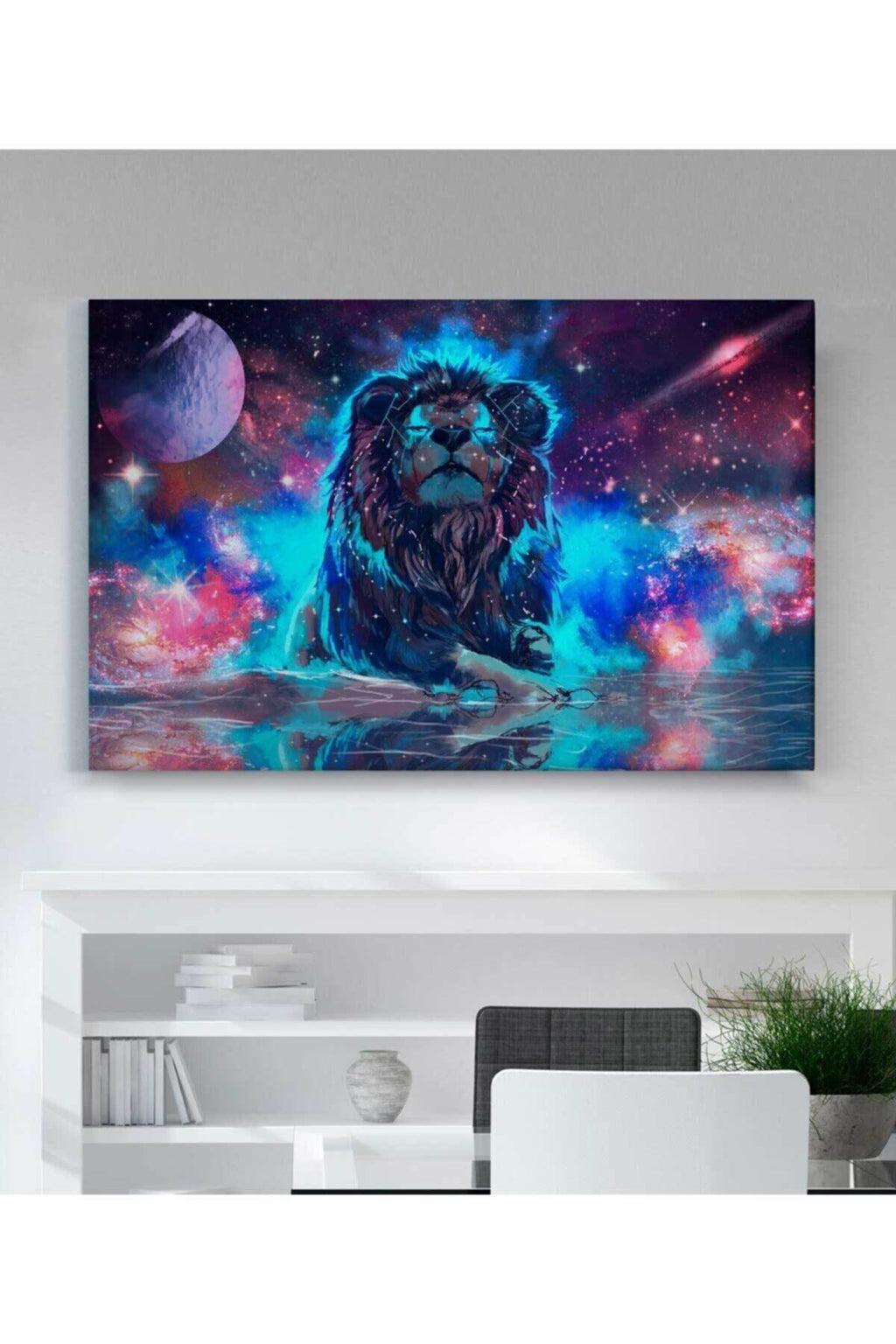 Aslan Karikatür Sanat Kanvas Tablo