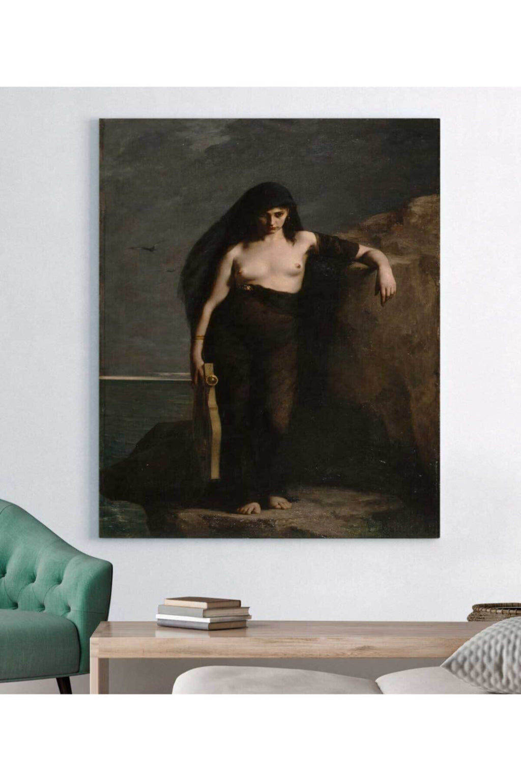 Sappho Charles Auguste Mengin Kanvas Tablo