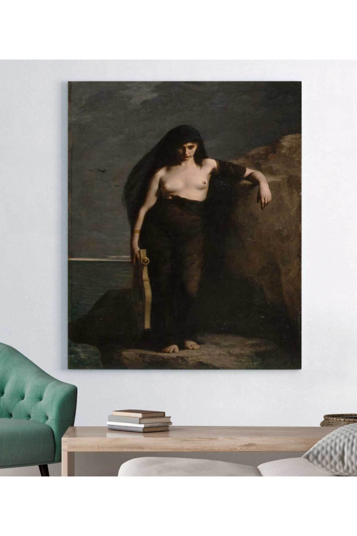Sappho Charles Auguste Mengin Kanvas Tablo