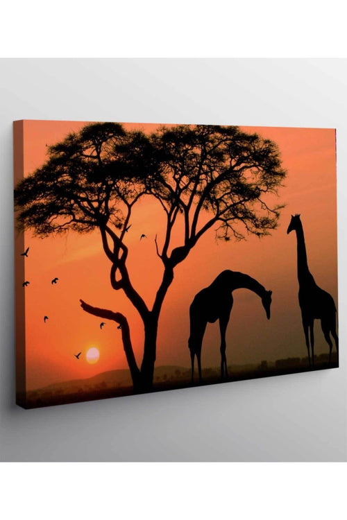 Afrika Gün Batımı Kanvas Tablo