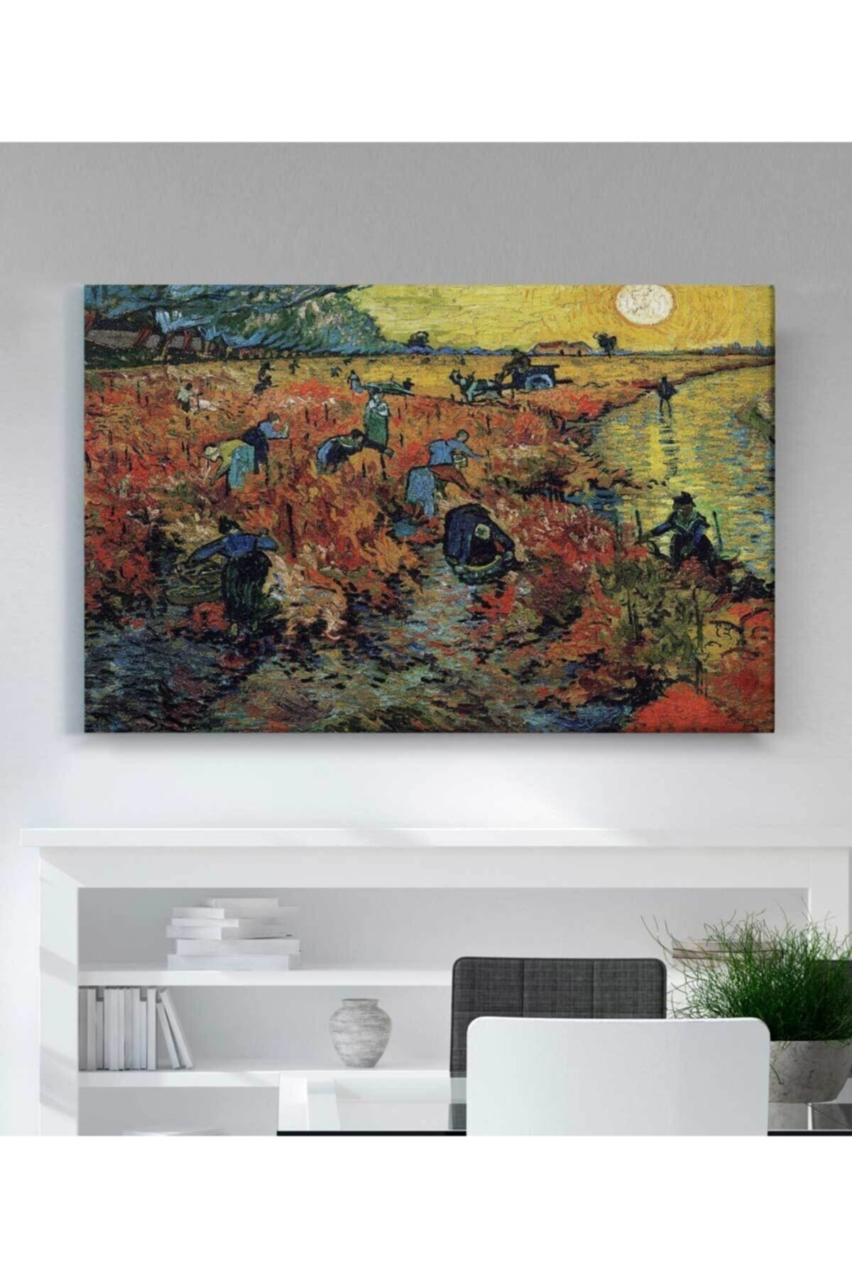 Vincent Van Gogh Red Vineyards Kanvas Tablo
